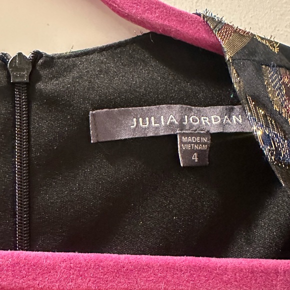 JULIA JORDAN  Size 4
Womens Metallic Above Knee Wrap Dress - Picture 6 of 8